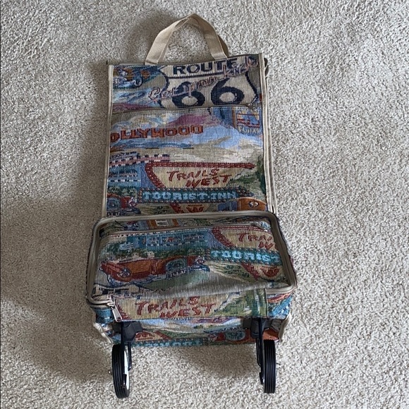 Carpet Bag Cart on Wheels - Picture 1 of 13